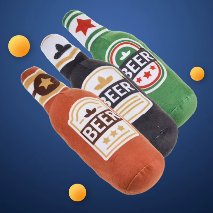 🍺 Bierflaschen-Plüschtier Set